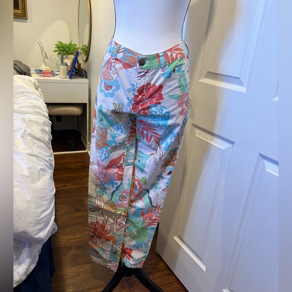 Marc Cain Floral Straight Leg Jeans Multicolour Size 6
